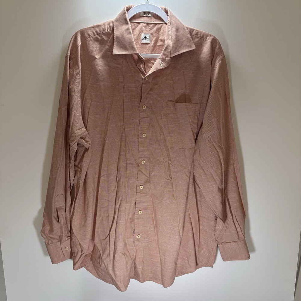 Peter Miller Men's Orange Herringbone Size XL Timeless Elegance Sophistication